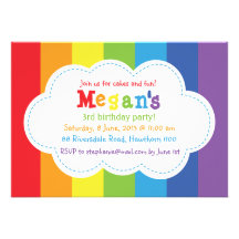 Rainbow Invitation / Rainbow Invite / Colorful