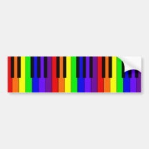 Rainbow Keyboard Bumper Stickers