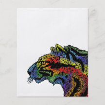 Rainbow leopard (white) flyer 4.5" x 5.6"