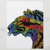 Rainbow leopard (white) flyer 8.5" x 11"