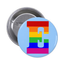 Rainbow Letter E Pins