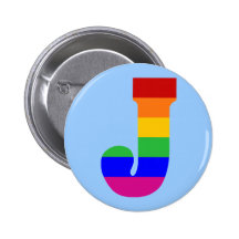 Rainbow Letter J Buttons