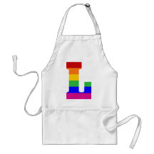 Rainbow Letter L Apron