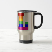 Rainbow Letter L Coffee Mug