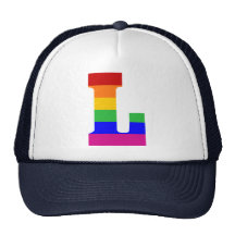 Rainbow Letter L Hat