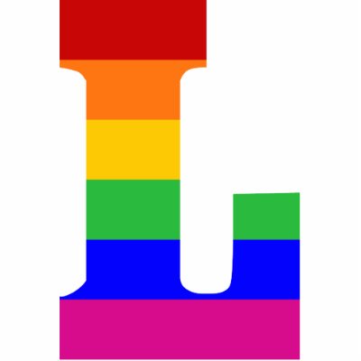 rainbow letter l