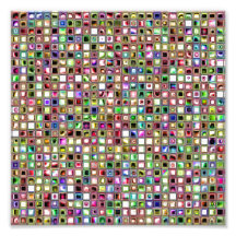 Rainbow 'Lollipop' Textured Mosaic Tiles Pattern Photographic Print