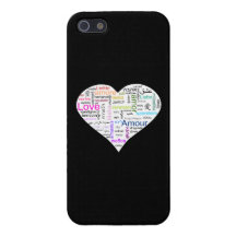 Rainbow Love Heart Typography iPhone 5 Covers