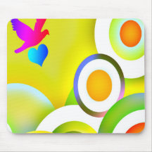 rainbow love mouse pads