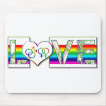 Rainbow love Mousepad