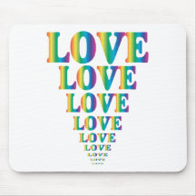 Rainbow Love Mousepads