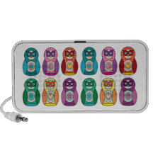 Rainbow Matryoshka Owls Notebook Speaker