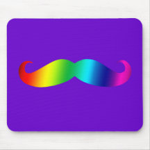 Rainbow Moustache T-shirt Mousepad