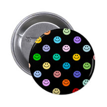 Rainbow Multicolor Smiley Face Pattern Pin