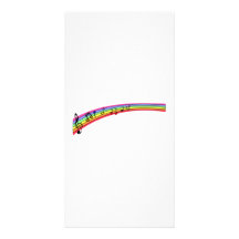 Rainbow Musical Notes Photo Card