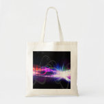 Rainbow Musical Wave Form Tote Bags