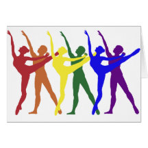 Rainbow of Dancers Greeting Card