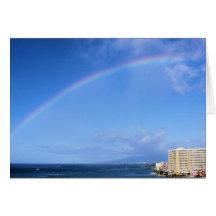 Rainbow over Honolulu, Hawaii Cards