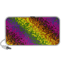 Rainbow Paint Splatter Hippie Earth Tones Abstract Speakers