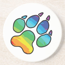 Rainbow Paw Coaster