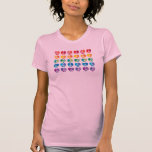 Rainbow Peace Hearts Ladies Camisole Tshirts