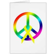 Rainbow Peace & Ribbon Cards