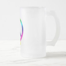 Rainbow Peace & Ribbon Coffee Mugs