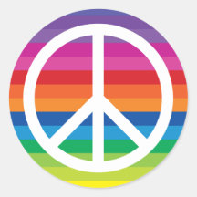 Rainbow Peace Sign Sticker