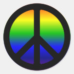 Rainbow Peace Symbol Stickers