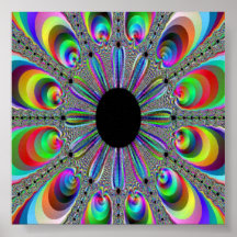 Rainbow Peacock Poster
