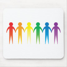 Rainbow People Mouse Mat