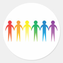 Rainbow People Sticker