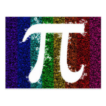 Rainbow Pi Sign Postcards