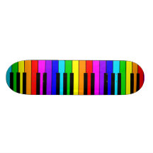 Rainbow Piano Skateboard