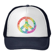 Rainbow Pieces of Peace Hats
