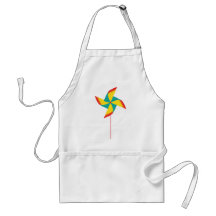 rainbow pinwheel apron