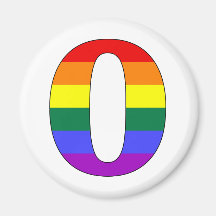 Rainbow Pride Initial O Fridge Magnets