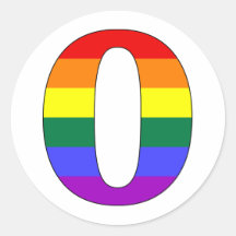 Rainbow Pride Initial O Sticker