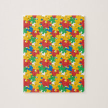 Rainbow Puzzle Pieces