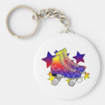 Rainbow Rollerskates Keychain
