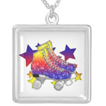 Rainbow Rollerskates Necklace