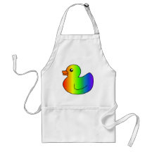 Rainbow Rubber Duck Aprons