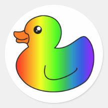 Rainbow Rubber Duck Stickers