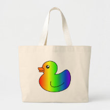 Rainbow Rubber Duck Tote Bags