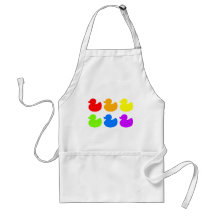 Rainbow Rubber Ducks Apron