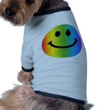 Rainbow Smiley Doggie T Shirt