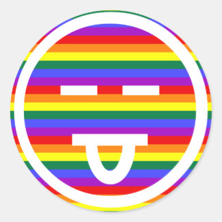 Rainbow Smiley Face 2 Stickers