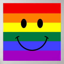 Rainbow Smiley Face Print