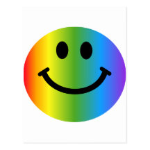 Rainbow Smiley Postcards
