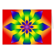 Rainbow Snowflake 44 Card